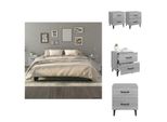 Vidaxl Comodini 2 Pz. Grigio Sonoma 40X35X47,5 Cm - Comodini