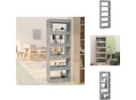 Vidaxl Libreria/Divisorio Per Camera Grigio Cemento 60X30X166 Cm Materiale A Base Di Legno - Librerie E Librerie