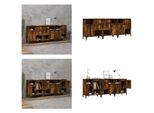 Vidaxl Credenze 3 Pz. Rovere Affumicato 60X35X70 Cm Materiale A Base Di Legno - Credenza - Credenze - Armadio - Armadio Portaoggetti