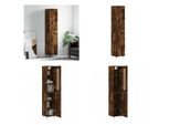 Vidaxl Credenza In Rovere Affumicato 34,5X34X180 Cm Materiale A Base Di Legno - Credenza - Credenze - Credenza - Armadio