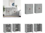 Vidaxl Armadi A Muro 2 Pz. Grigio Cemento 69,5X34X90 Cm - Armadio A Muro - Armadio A Muro - Armadio - Armadio Portaoggetti