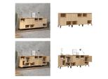 Vidaxl Credenze 3 Pezzi Rovere Sonoma 60X35X70 Cm Materiale A Base Di Legno - Credenza - Credenze - Armadio - Armadio Portaoggetti