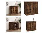 Vidaxl Credenza In Rovere Fumé 70X35,5X67,5 Cm In Legno - Credenza - Credenze - Armadio - Armadio Portaoggetti