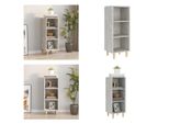 Vidaxl Credenza Grigio Cemento 34,5X32,5X90 Cm Materiale Legno - Credenza - Credenze - Credenza - Armadio
