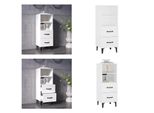 Vidaxl Credenza Bianca 34,5X34X90 Cm Materiale A Base Di Legno - Credenza - Credenza - Armadio - Armadio Portaoggetti