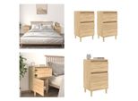 Vidaxl Comodini 2 Pezzi Rovere Sonoma 40X35X70 Cm - Comodino - Comodini - Armadio - Mobile Da Letto