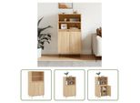 The Living Store Credenza Sonoma Rovere 60X36X110 Cm Materiale Legno