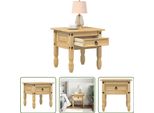 The Living Store Tavolino 50X50X50 Cm In Legno Di Pino Massiccio