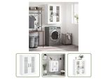 The Living Store Armadio A Muro Bianco 69,5X34X90 Cm Materiale Legno