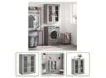 The Living Store Armadio A Muro Grigio Sonoma 69,5X34X90 Cm Materiale Legno