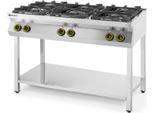 Piano Cottura A Gas Hendi - 6 Piastre, Base Aperta, Linea Cucina, 28,5Kw, 1200X700X(H)900Mm