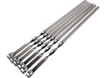 6X Spiedini Da Barbecue In Acciaio Inox | Set Di Spiedini Shashlik Da 45 Cm | Acciaio Inox Schampura | Spiedini Lunghi Per Carne, Verdure, Pane A Bastoncino | Spiedini Di Carne Per Falò | Grigliate Bbq | Accessori Per Barbecue Kebab Per Mangal