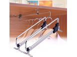 Set Di 2 Appendiabiti Estensibili Da 30 A 55 Cm | Appendiabiti Estensibili Per Guardaroba | Appendiabiti Estraibili Da Avvitare | Appendiabiti Salvaspazio Per Appendiabiti E Appendipantaloni | Accessori Per Guardaroba