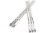 36 X Spiedini Da Barbecue In Acciaio Inox | 45Cm Spiedini Shashlik | Schampura In Acciaio Inox | Spiedini Lunghi Per Carne, Verdure, Pane A Bastoncino | Spiedini Di Carne Per Falò | Barbecue Per Grigliate | Accessori Per Barbecue Kebab Per Mangal
