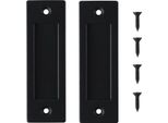Set Di 2 - Guscio Per Porta Scorrevole [Nero Opaco] - Maniglia A Conchiglia Da 150 Mm - Maniglia Per Porta | Guscio Di Ingresso | Guscio Di Maniglia Per Porte D'ingresso, Porte Scorrevoli, Porte Di Fienile, Garage | Maniglia Per Porta Di Fienile | Guscio Per Porta Scorrevole