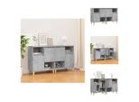 Vidaxl Credenze 2 Pz. Grigio Cemento 60X35X70 Cm Materiale A Base Di Legno - Credenze