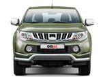 Barra Di Protezione Del Paraurti Anteriore Per Mitsubishi L200 2015-2022 Argento Con Acciaio Abe