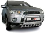 Barra Di Protezione Paraurti Anteriore Per Mitsubishi Outlander 2010-2012 In Acciaio Abe Silver