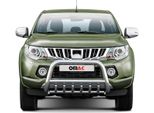 Barra Di Protezione Del Paraurti Anteriore Per Mitsubishi L200 2015-2022 Con Abe Acciaio Argento