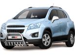 Barra Di Protezione Del Paraurti Anteriore Per Chevrolet Trax 2013-2021 Con Abe Argento Acciaio