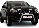 Barra Di Protezione Del Paraurti Anteriore Per Nissan Qashqai 2010-2013 Con Abe Acciaio Argento