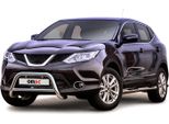 Barra Di Protezione Del Paraurti Anteriore Per Nissan Qashqai 2013-2017 Con Abe Acciaio Argento
