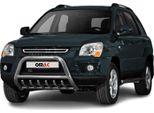 Barra Di Protezione Del Paraurti Anteriore Per Kia Sportage 2008-2010 Con Abe Acciaio Argento