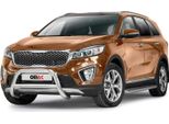 Protezione Paraurti Anteriore Per Kia Sorento 2015-2018 Acciaio Abe Argento