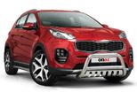 Barra Di Protezione Del Paraurti Anteriore Per Kia Sportage 2015-2018 Con Abe In Acciaio Inox Argento