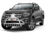 Barra Di Protezione Del Paraurti Anteriore Per Mercedes Classe X 2017-2020 Con Abe Acciaio Argento
