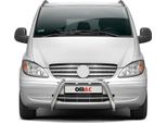 Barra Di Protezione Paraurti Anteriore In Acciaio Per Mercedes Vito W639 2003-10 Abe ø63 Argento