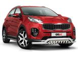 Barra Di Protezione Del Paraurti Anteriore Per Kia Sportage 2015-2018 Con Abe Acciaio Argento