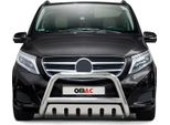 Barra Di Protezione Del Paraurti Anteriore Per Mercedes Classe 2014-2025 Abe In Acciaio Inox Argento
