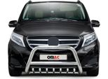Barra Di Protezione Del Paraurti Anteriore Per Mercedes Classe 2014-2025 Con Abe Acciaio Argento