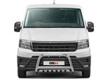 Barra Di Protezione Del Paraurti Anteriore Per Vw Crafter 2017-2025 Con Abe In Acciaio Inox Argento