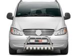 Barra Di Protezione Paraurti Anteriore Per Mercedes Vito W639 2003-2010 Abe Argento Acciaio
