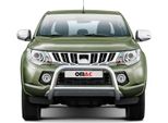 Barra Di Protezione Paraurti Anteriore Per Subishi L200 2015-2022 Abe Acciaio Argento