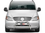 Barra Di Protezione Paraurti Anteriore Per Mercedes Vito W639 2003-2010 Abe ø63Mm Argento