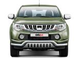 Barra Di Protezione Paraurti Anteriore Per Subishi L200 2015-2022 In Acciaio Inox Abe Argento