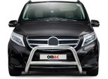 Barra Di Protezione Del Paraurti Anteriore Per Mercedes Classe 2014-2025 Abe Acciaio Argento