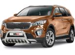 Barra Di Protezione Del Paraurti Anteriore Per Kia Sorento 2015-2018 Con Abe Acciaio Argento
