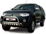 Barra Di Protezione Paraurti Anteriore Per Subishi L200 2006-2009 Abe In Acciaio Inox Argento