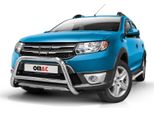 Barra Di Protezione Del Paraurti Anteriore Per Dacia Sandero Stepway 2012-2016 Abe Acciaio Argento