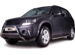 Barra Di Protezione Paraurti Anteriore Per Suzuki Grand Vitara 2006-2015 In Acciaio Abe Silver
