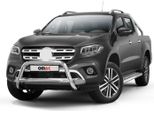 Barra Di Protezione Del Paraurti Anteriore Per Mercedes Classe X 2017-2020 Abe Acciaio Argento