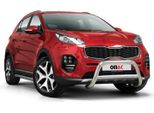 Barra Di Protezione Del Paraurti Anteriore Per Kia Sportage 2015-2021 Con Abe Acciaio Argento