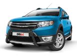 Barra Di Protezione Del Paraurti Anteriore Per Dacia Sandero Stepway 2012-2016 Con Abe Nero