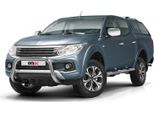 Barra Di Protezione Del Paraurti Anteriore Per Fiat Fullback 2015-2021 Con Abe Acciaio Argento