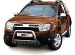 Barra Di Protezione Del Paraurti Anteriore Per Dacia Duster 2010-2014 Con Abe Acciaio Argento