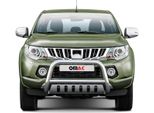 Barra Di Protezione Paraurti Anteriore Per Subishi L200 2015-2022 Abe In Acciaio Inox Argento